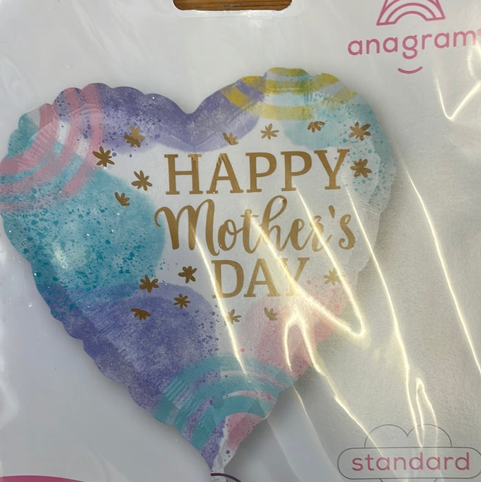 18" Mother's Day Foil heart Balloon - Bright