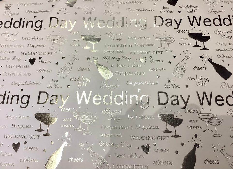 Gift Wrap Sheet - Wedding Day - The Ultimate Balloon & Party Shop