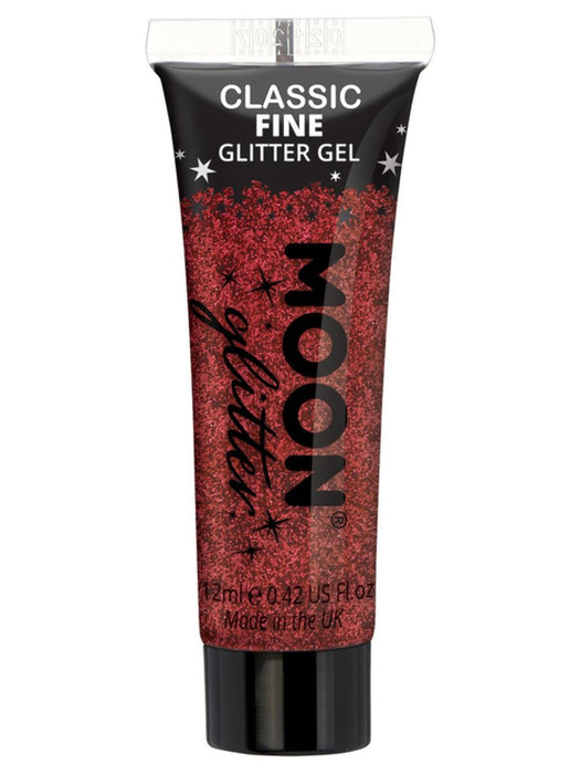 Glitter Face & Body Gel - Red