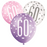 Age 60 Asst Birthday Balloons (6pk) - Pink/Lilac/White.