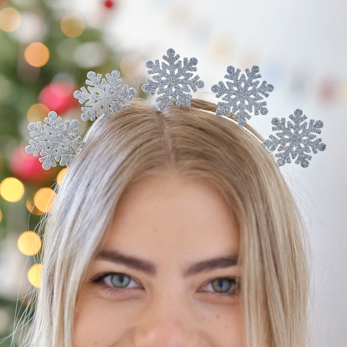 SILVER SNOWFLAKE CHRISTMAS HEADBAND