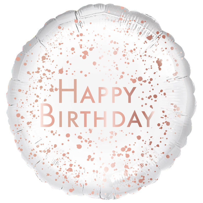 18" Foil Happy Birthday - Rose Gold Celebrate