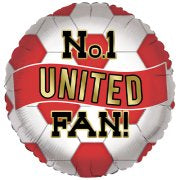 18" Foil No.1 Football Fan Balloon - Man United