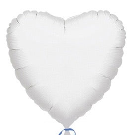 Heart Shaped Foil Balloon - White - The Ultimate Balloon & Party Shop