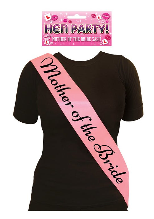 Mother of The Bride Sash - Pink/Black