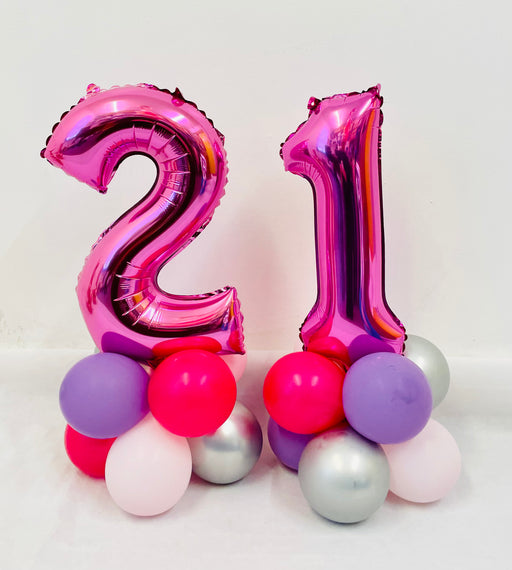 Mini Table Top Balloon Stacks - Pink