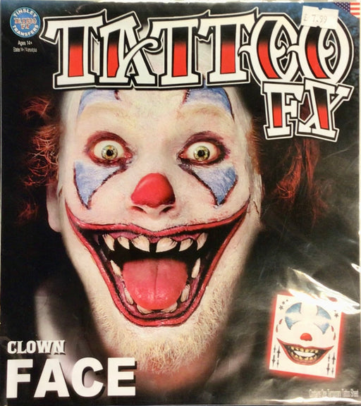 Evil Clown Face Tattoos