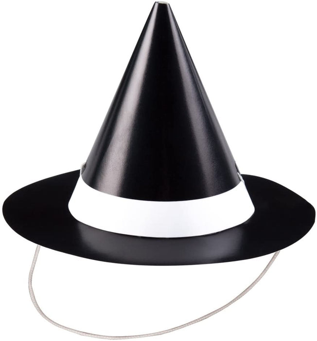 Mini Card Witch Hats - Black (8pk) - The Ultimate Balloon & Party Shop