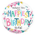 18" Foil Happy Birthday - Happiest Birthday - The Ultimate Balloon & Party Shop