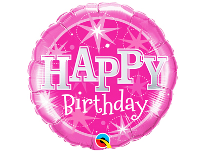 18" Foil Happy Birthday  - Pink Dazzle - The Ultimate Balloon & Party Shop