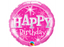 18" Foil Happy Birthday  - Pink Dazzle - The Ultimate Balloon & Party Shop