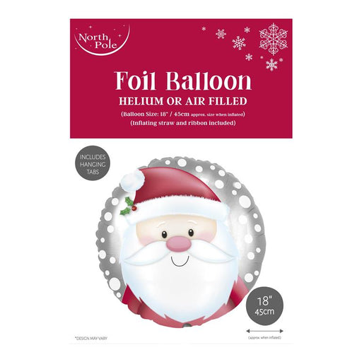 18" Foil Christmas Balloon - Happy Santa