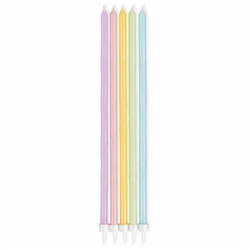Long Pastel Party Candles