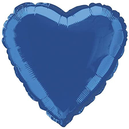 Heart Shaped Foil Balloon - Royal Blue
