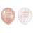 Happy Birthday Asst Balloons (6pk) - Rose Gold