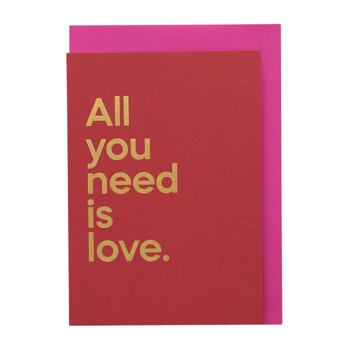 Say It With Songs Card - All You Need Is Love