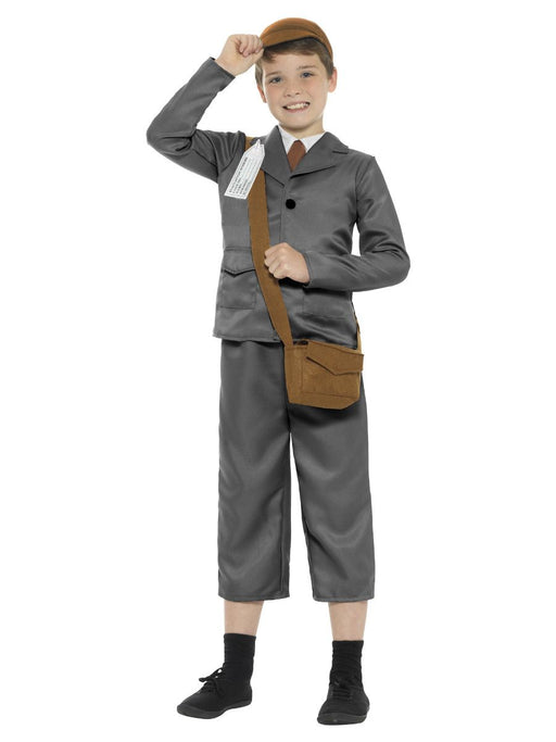 WW2 Evacuee Boy Children's Costume (Grey)