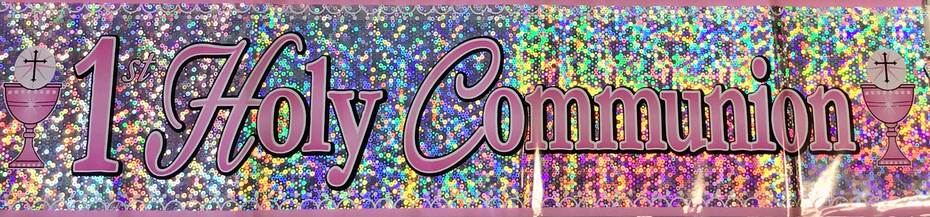 Holy Communion Foil Banner