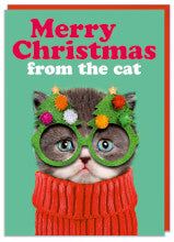Comedy Christmas Card - Merry Xmas From The Cat