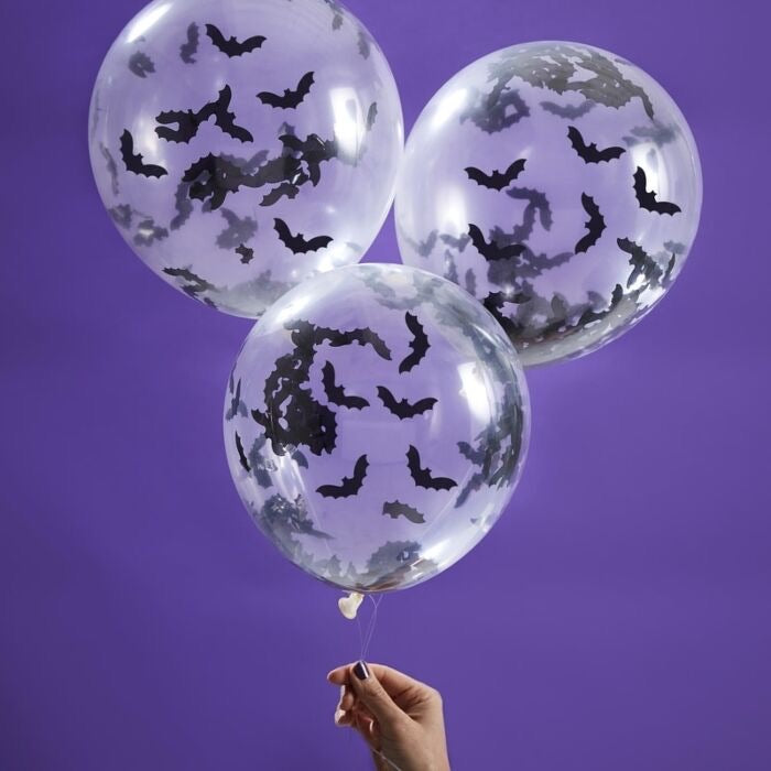 Halloween Confetti Bat Balloons - The Ultimate Balloon & Party Shop