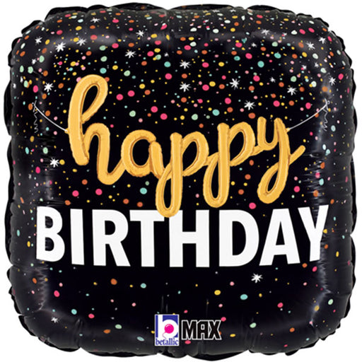 Happy Birthday Foil Balloon - Confetti Blast