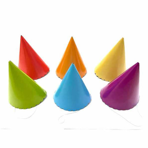 Cone Party Hats - Asst Bright Colours