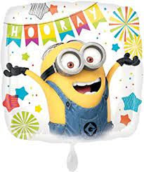 18" Foil Minions Party Square Balloon