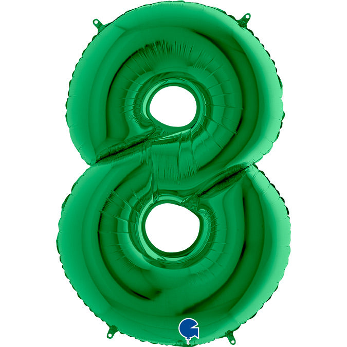 Number 8 Foil Balloon Lime Green - The Ultimate Balloon & Party Shop