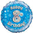 18" Foil Age 8 Balloon - Blue Glitz