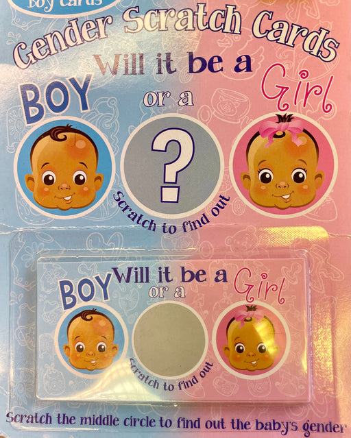 Gender Reveal Scratch Cards - Boy