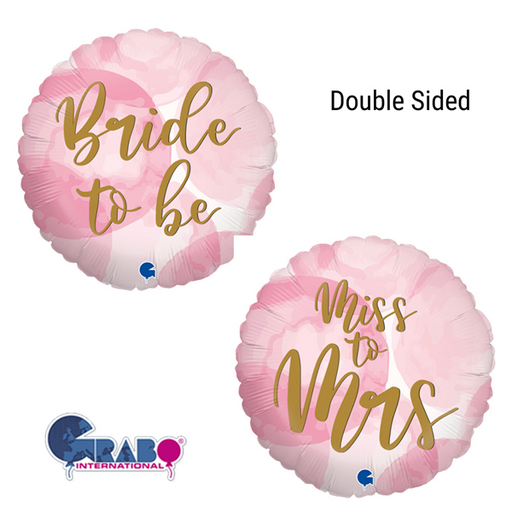 18" Foil Bride Pink Balloon (2 Sided)