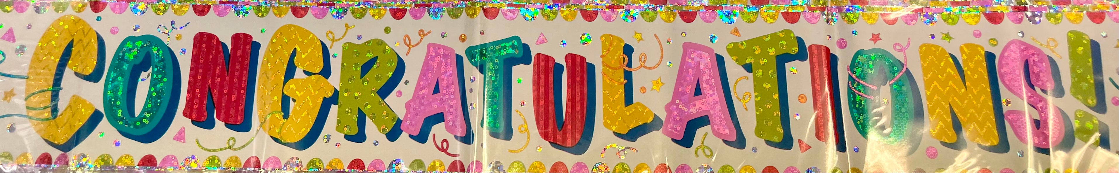 Foil Congratulation Banner - Bright