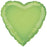 Heart Shaped Foil Balloon - Lime Green