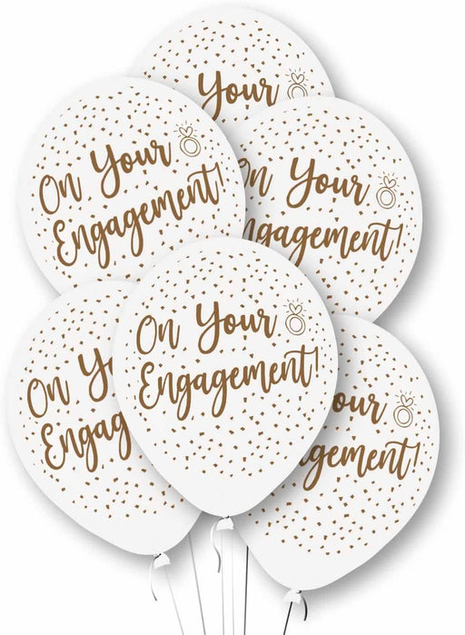 Latex Engagement Balloons - 6 Pack