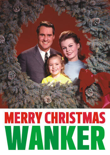 Comedy Christmas Card - Merry Xmas Wa*ker
