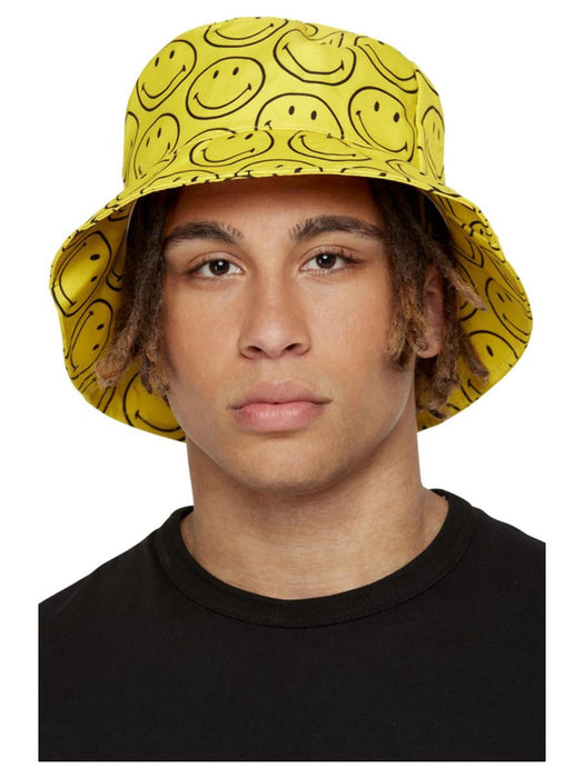 Smiley Print Bucket Hat