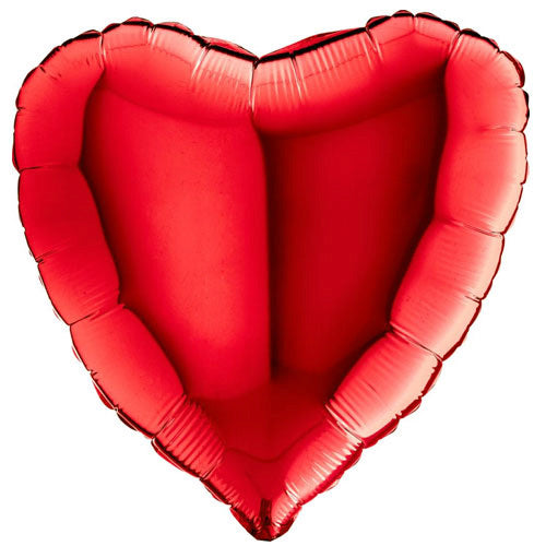 Heart Shaped Foil Balloon - Red (Shiney) - The Ultimate Balloon & Party Shop