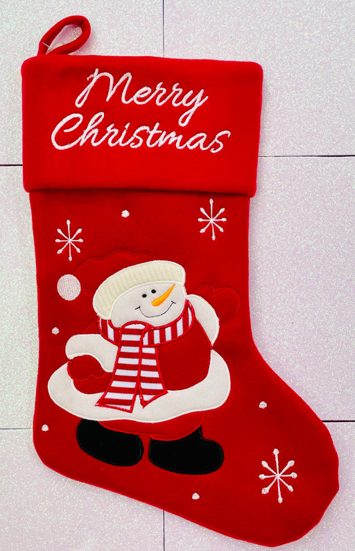 Christmas Stocking - Happy Snowman