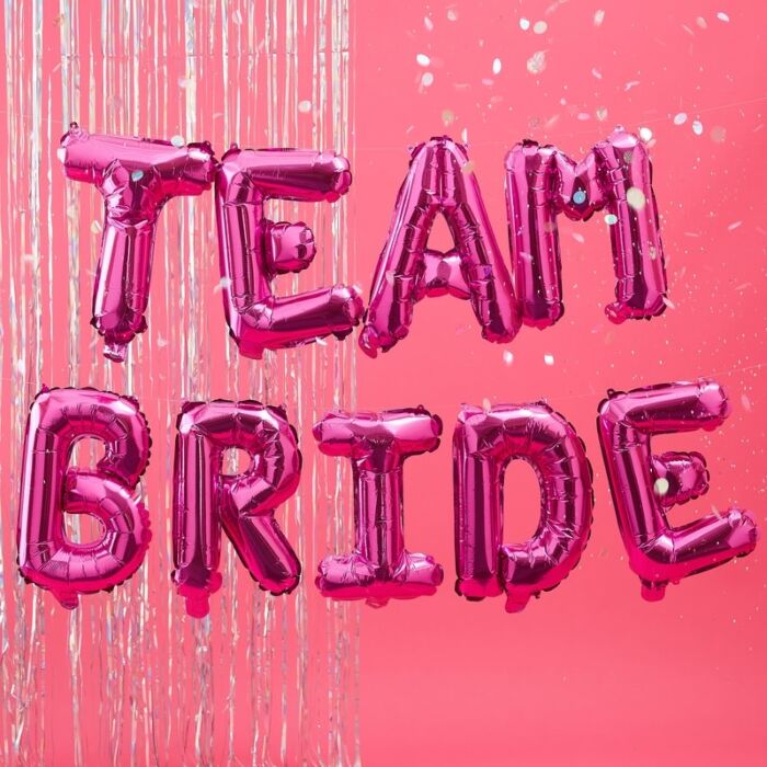 Team Bride Balloon Bunting