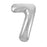 Number 7 Foil Balloon Silver - The Ultimate Balloon & Party Shop