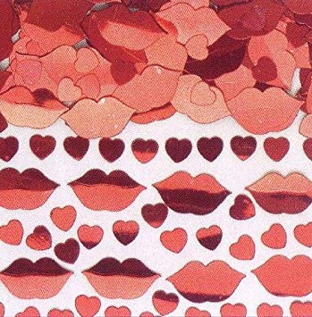 Hot Lips Sparkle Hearts Table Confetti - The Ultimate Balloon & Party Shop