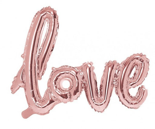 Love - Shape Air Filled Balloon - Rose Gold - The Ultimate Balloon & Party Shop