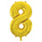 Number 8 Foil Balloon Gold - The Ultimate Balloon & Party Shop