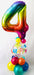 Giant number on bubble pillar multi colours - The Ultimate Balloon & Party Shop