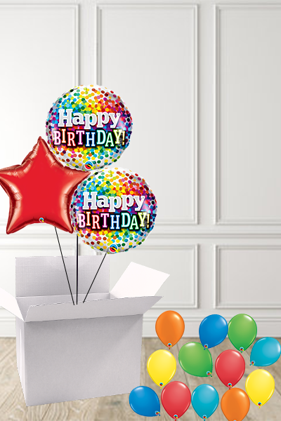 Rainbow Bright Balloon Bouquet in a Box delivered Nationwide - The Ultimate Balloon & Party Shop