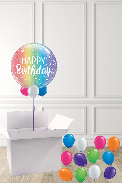 Pastel Rainbow Bubble in a Box delivered Nationwide - The Ultimate Balloon & Party Shop