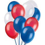 Red White & Blue Balloons & ribbon - The Ultimate Balloon & Party Shop