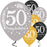 Age 50 Birthday Asst Colour Balloons 6 Pack - The Ultimate Balloon & Party Shop