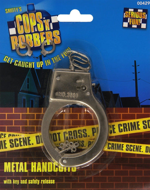 Metal Silver Handcuffs - The Ultimate Balloon & Party Shop