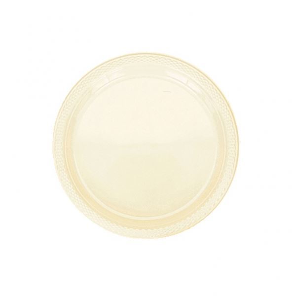 Round Paper Plates - Ivory - The Ultimate Balloon & Party Shop